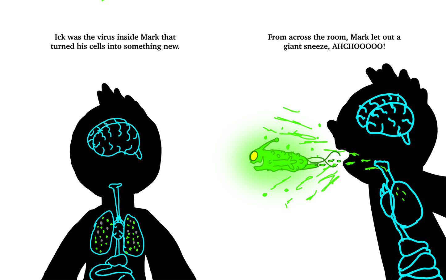 Ick traveling from inside lung and out of mouth

