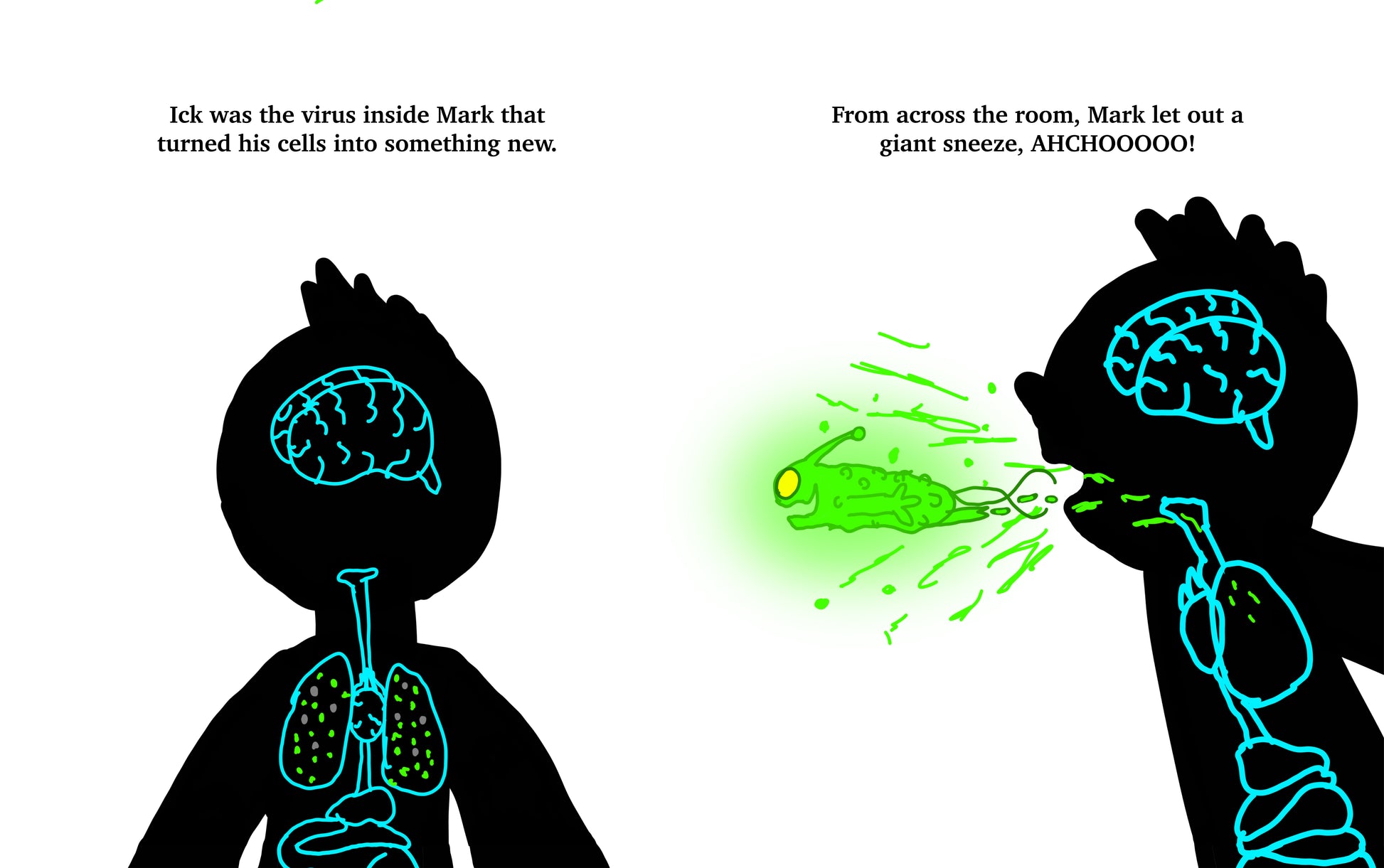 Ick traveling from inside lung and out of mouth
